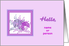 personalized hello greeting card / horizontal card