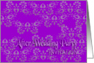 violet after wedding party invitation no.12 card