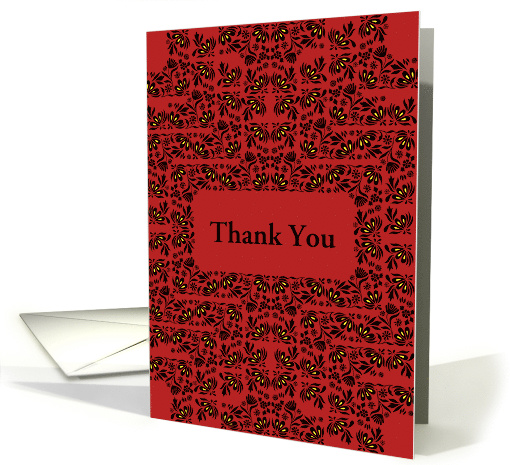 Thank You, Decorative Floral Frame card (1344408)