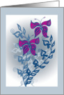 a pair of purple butterflies in blue twigs card