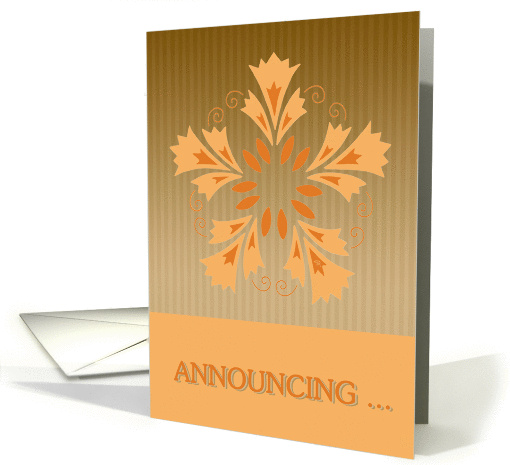announcing card with carnations card (358177)