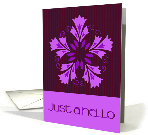 just a hello card with carnations card (358371)