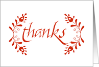 thanks in red card