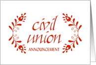 civil union announcement card