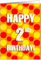 polka dots 2nd birthday card