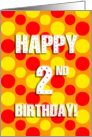 polka dots 2nd birthday card