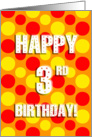 polka dots 3rd birthday card