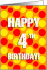 polka dots 4th birthday card