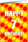 polka dots 7th birthday card