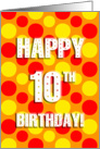 polka dots 10th birthday card