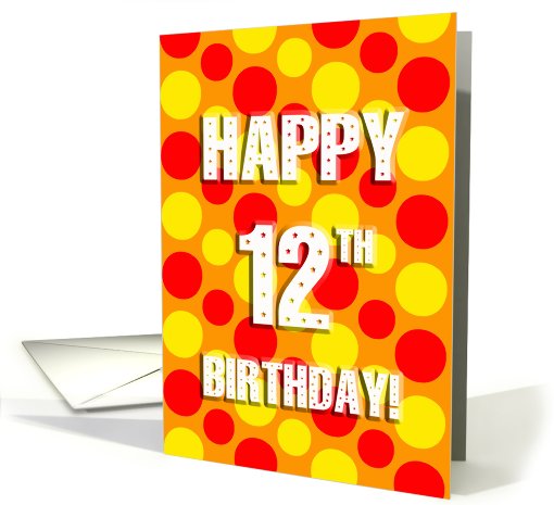polka dots 12th birthday card (478948)