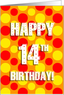 polka dots 14th birthday card