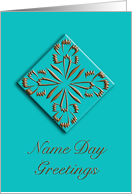 elegant name day greetings card