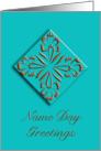 elegant name day greetings card