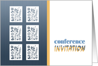 ornamental conference invitation card