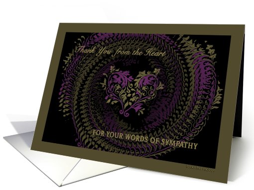 sympathy thank you card (505591)