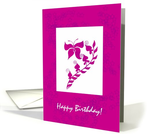 business butterfly birthday card (505632)
