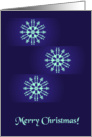 business blue snowflakes christmas card