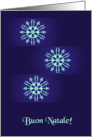 italian blue snowflakes christmas card