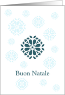 italian ornamental christmas snowflakes card