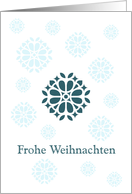 german ornamental christmas snowflakes card