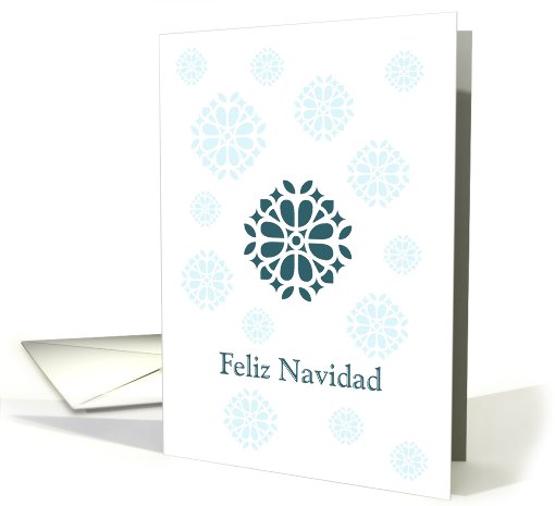 spanish ornamental christmas snowflakes card (530643)