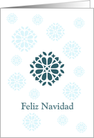 spanish ornamental christmas snowflakes card