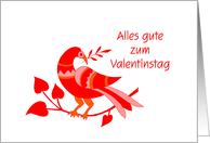 german valentine’s bird card