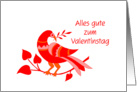 german valentine’s bird card