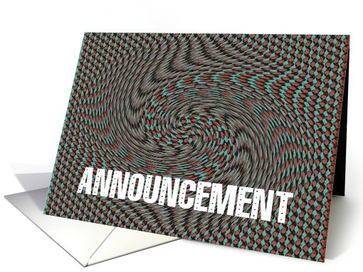 general announcement, rotated pattern card (534065)