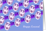 easter eggs and bunnies card