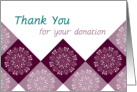 ornamental donation thank you card