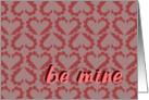 be mine hearts card