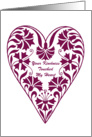 floral heart for nurses day card