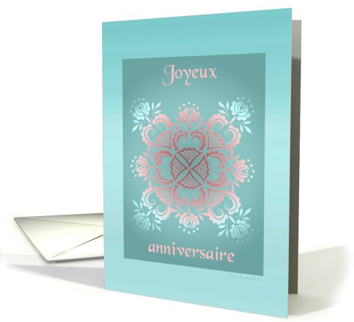 french ornamental birthday card (631524)