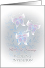 custom request wedding invitation with three butterflies no. 03 card
