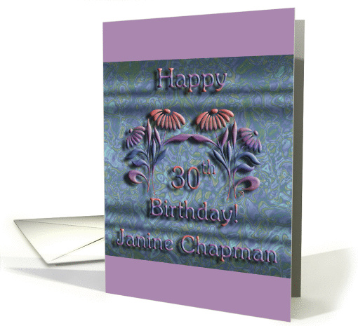 personalized birthday card for janine chapman card (772063)