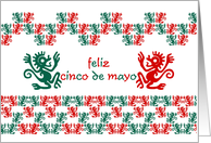 feliz cinco de mayo mexican ornamental style card