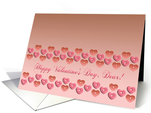 dear partner, happy valentine's day, decorated hearts card (805517)