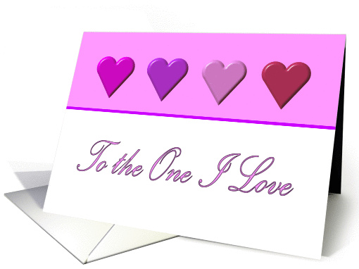 The One I Love - Hearts card (340542)