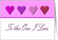 The One I Love - Hearts card