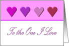 The One I Love - Hearts card