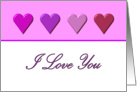 I Love You - Valentine card