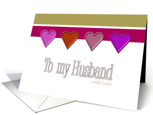 Husband Birthday Hearts card (340646)