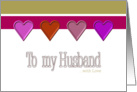 Husband Birthday Hearts card