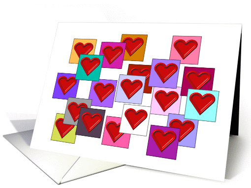 Valentine Hearts card (340724)