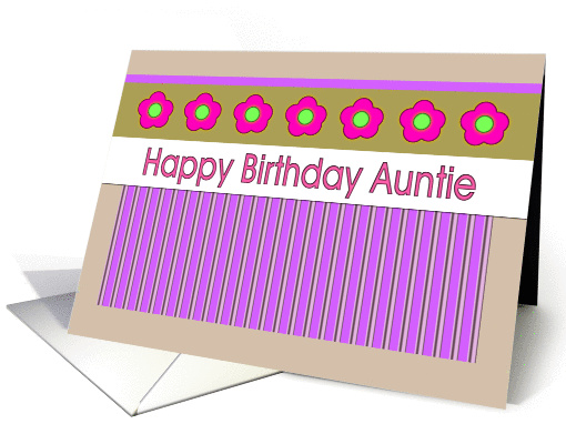 Happy Birthday - Auntie card (341485)