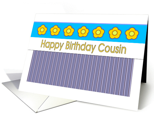 Happy Birthday - Cousin card (341553)