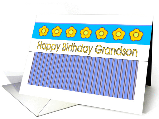 Happy Birthday - Grandson card (341561)