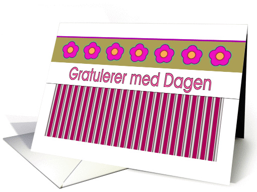 Happy Birthday - Norwegian card (341673)